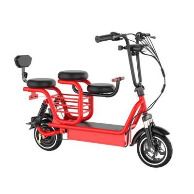 48v 12ah lithium battery 10 inch electric scooter brushless with three seat 2 wheel e-scooter disc brake folding handle scooters