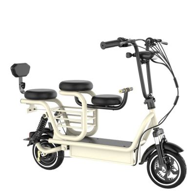 48v 12ah lithium battery 10 inch electric scooter brushless with three seat 2 wheel e-scooter disc brake folding handle scooters