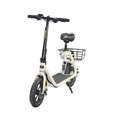 12 inch tire electric scooter with seat Fashion electric bicycle powerful brushless motor easy to fold mini e scooter foldable