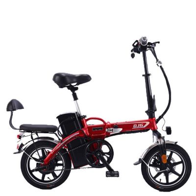 240w 14 inch folding electric bicycle 48v 8a motorbike double disc brake front and rear TWO SEAT brushless electric bike