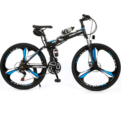 26 inch 350W folding mountain snow tire 21 speed bicycle Front rear double shock absorption Double disc brake Spoke one wheel